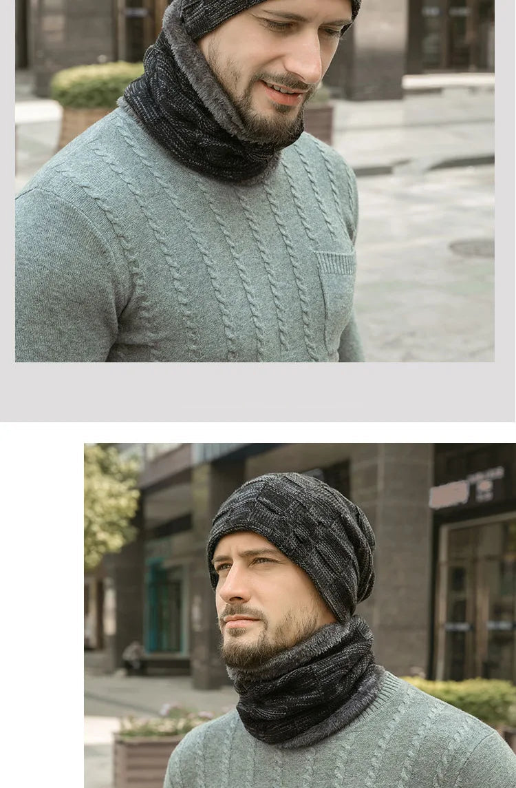 Ensemble Bonnet et Tour de Cou Homme