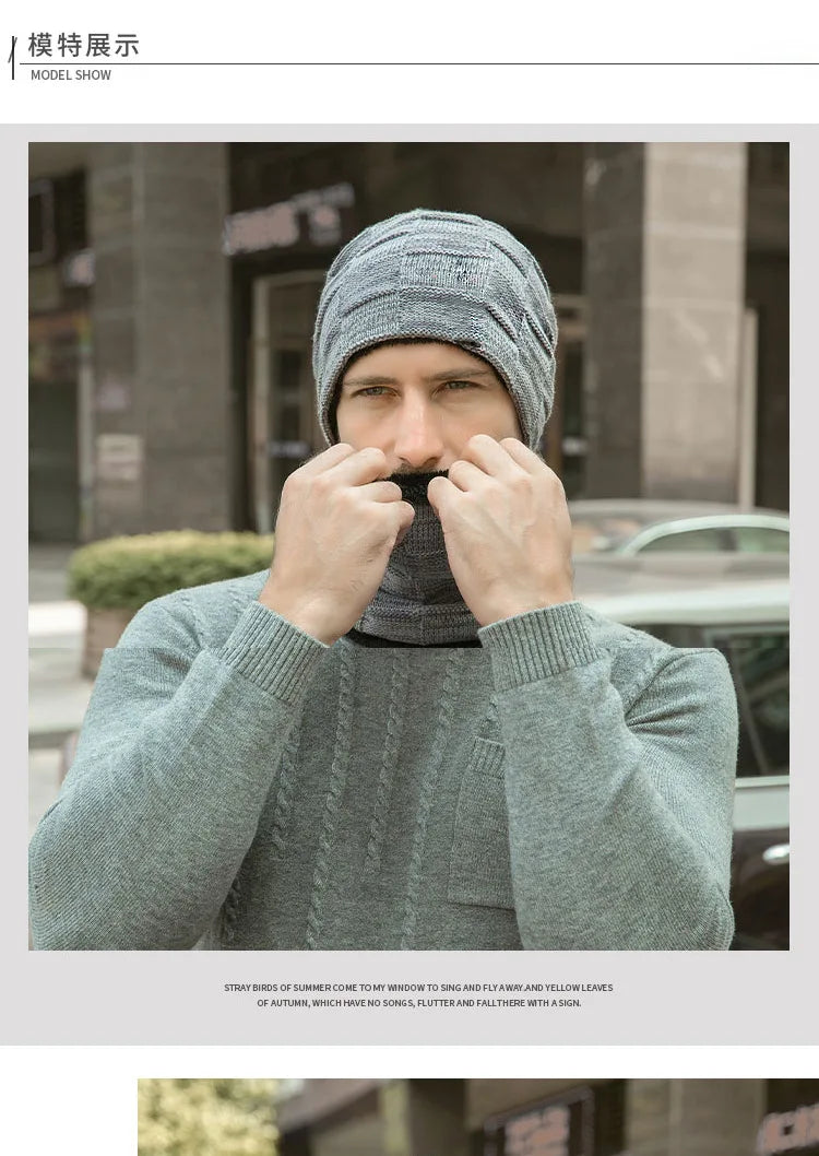 Ensemble Bonnet et Tour de Cou Homme