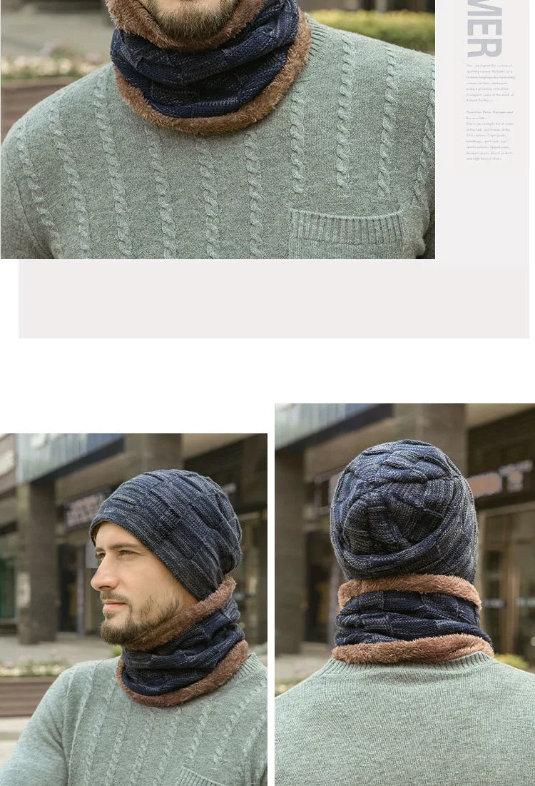Ensemble Bonnet et Tour de Cou Homme
