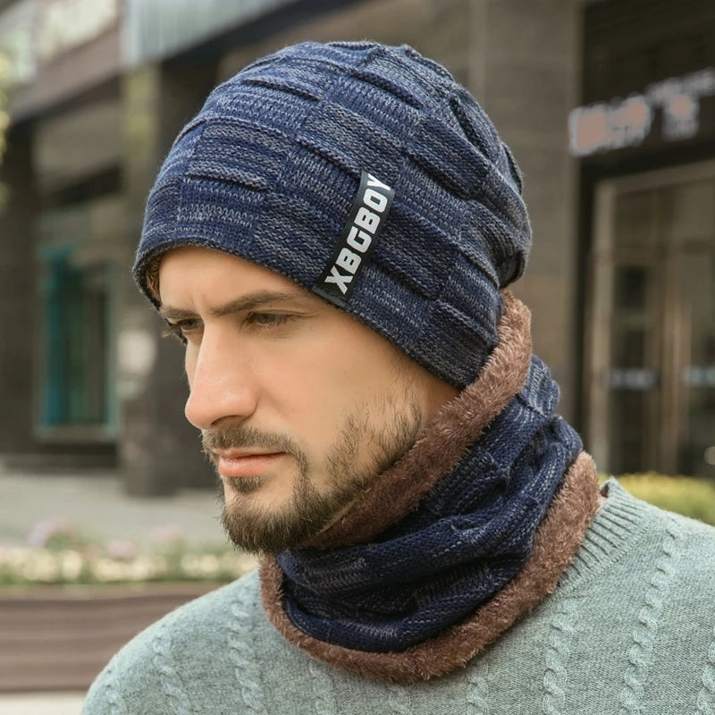 Ensemble Bonnet et Tour de Cou Homme