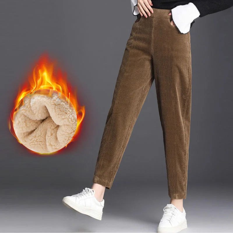 Pantalon velours double polaire
